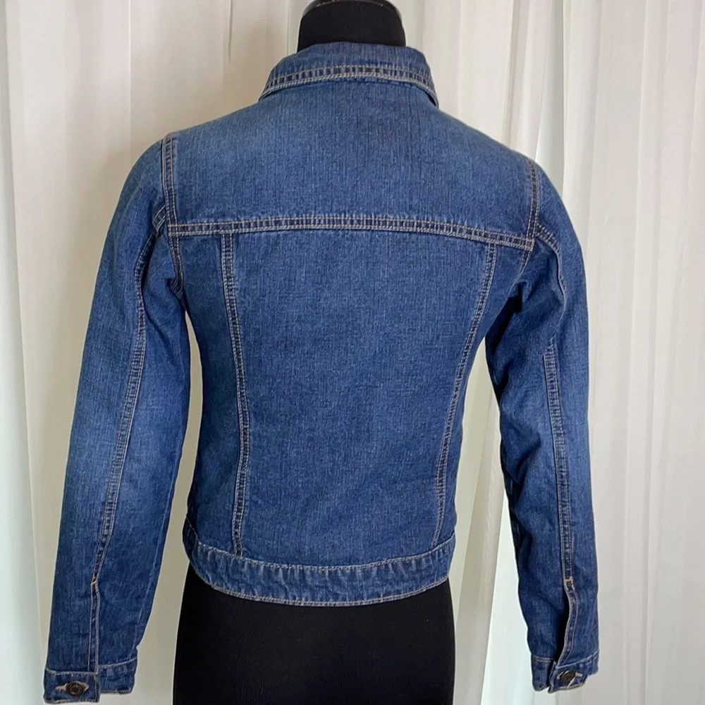 Girl’s Blue Jean OLD NAVY Cropped Jacket with Lining, size L